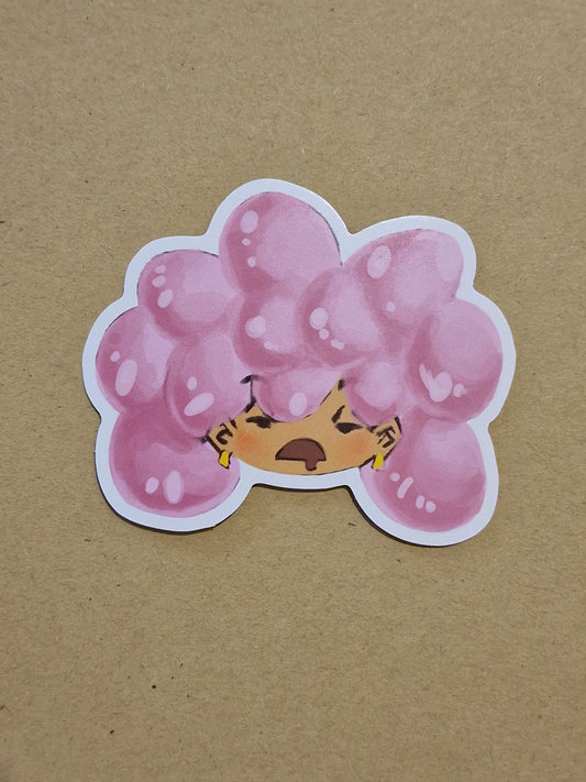 BUBBLEGUM GIRL KEYCHAIN AND A MATCHING STICKER