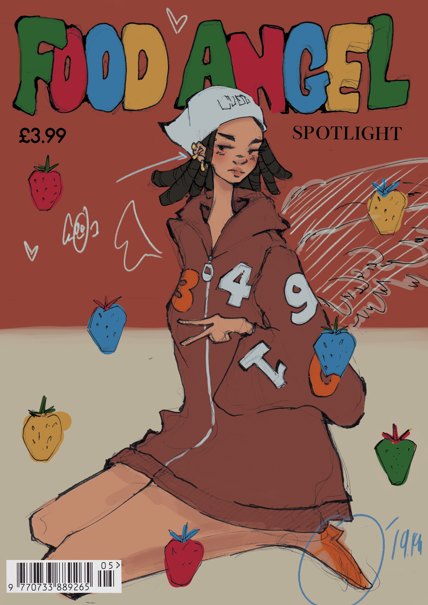 STRAWBERRY AINGEL - A5 ART PRINT