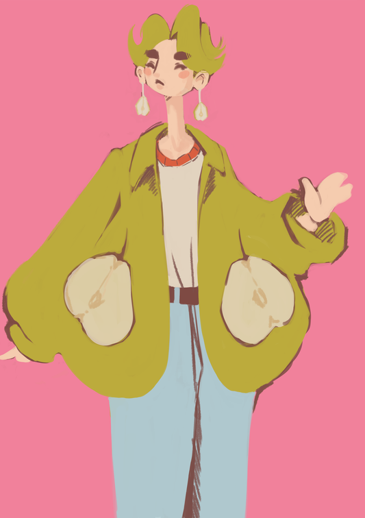 PEAR GIRL - A5 ART PRINT