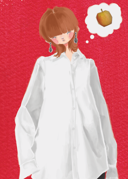 APPLE THOUGHTS- A6 ART PRINT