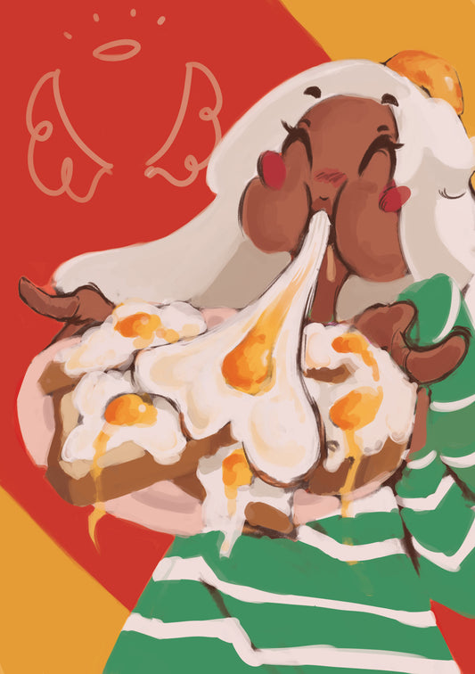 EGG AiNGEL - A6 ART PRINT