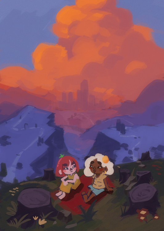 TWO FRIENDS - A4 ART PRINT