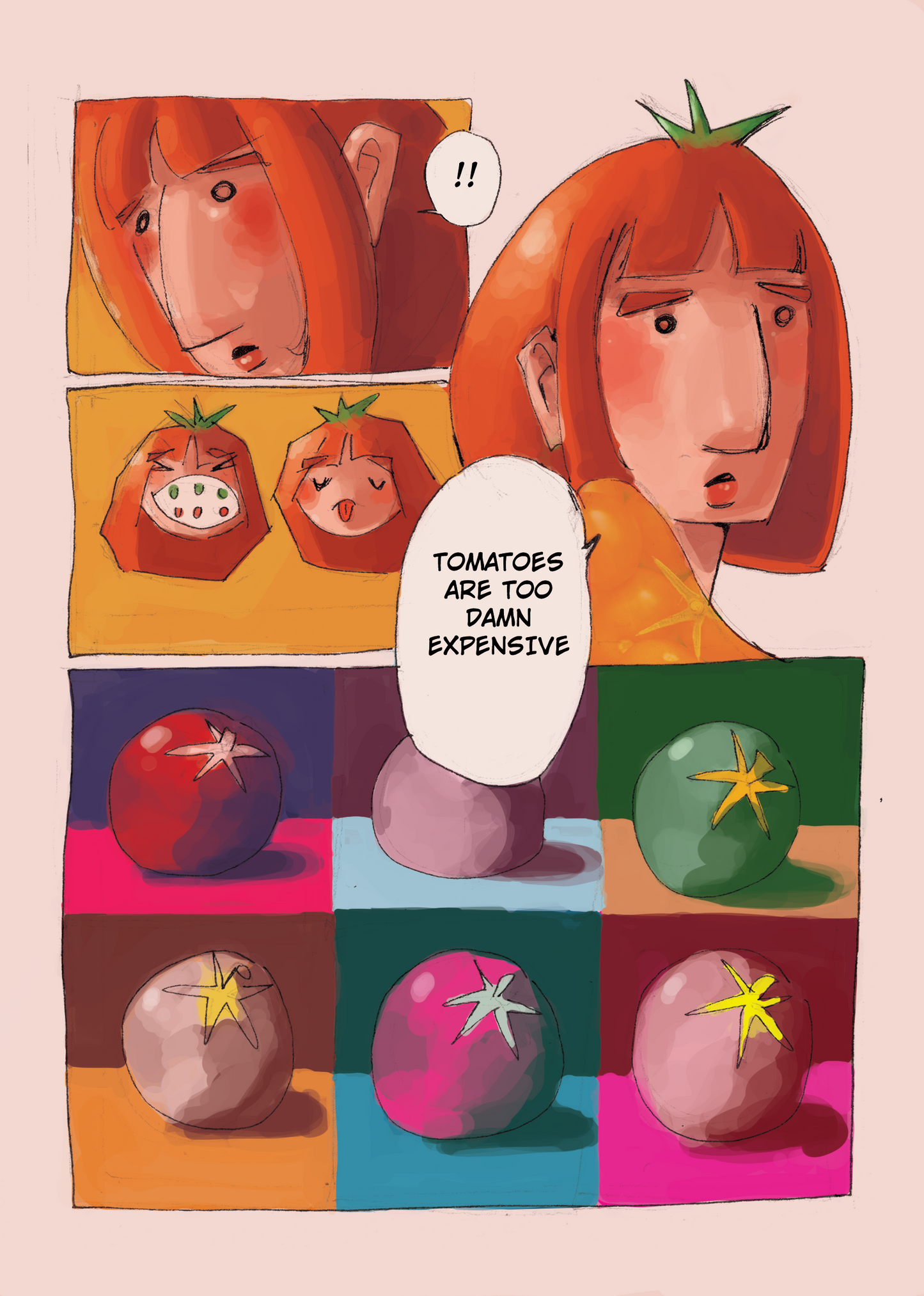 TOMATOES ARE EXPENSIVE - A5 ART PRINT