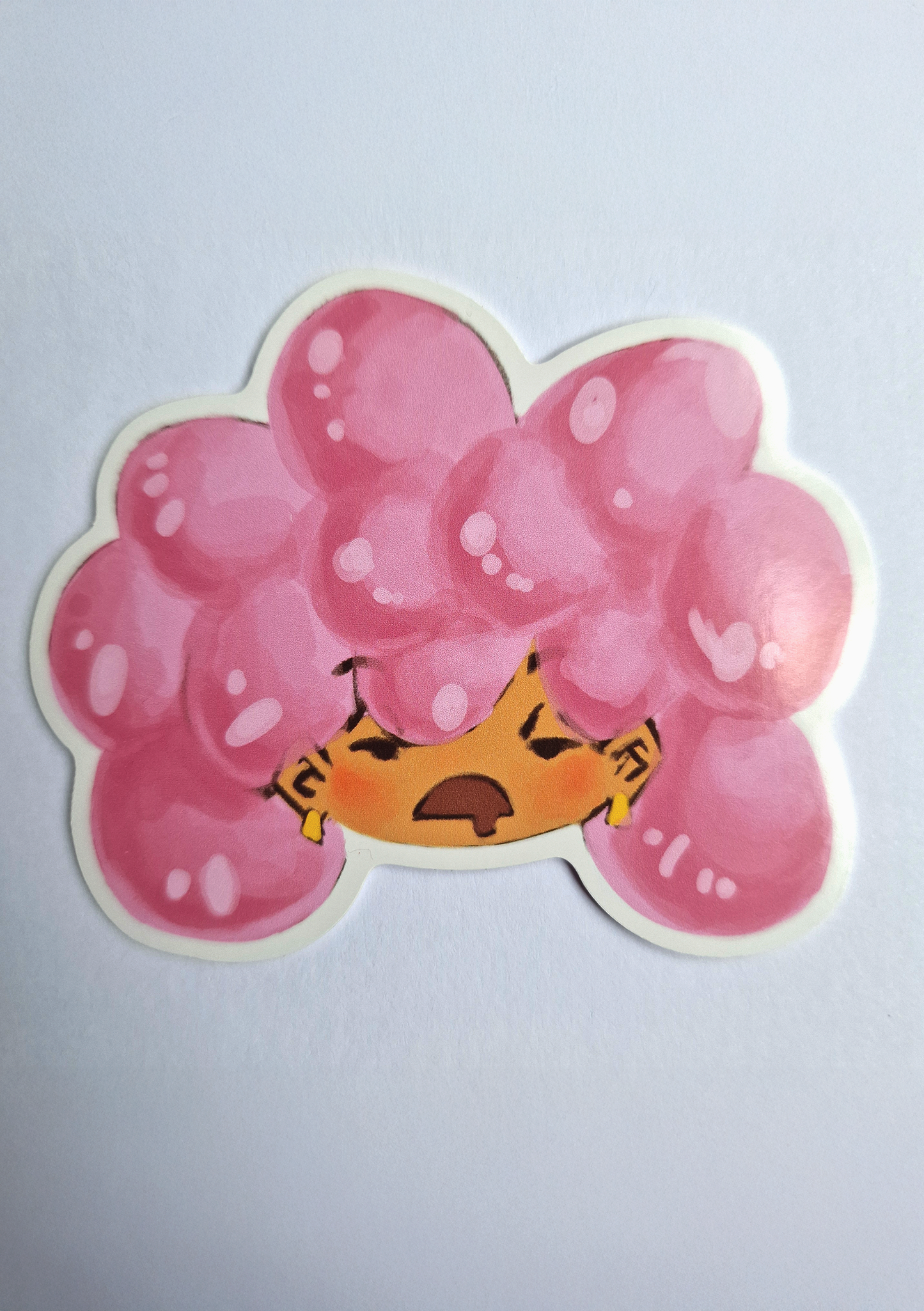 BUBBLEGUM GIRL KEYCHAIN AND MATCHING STICKER